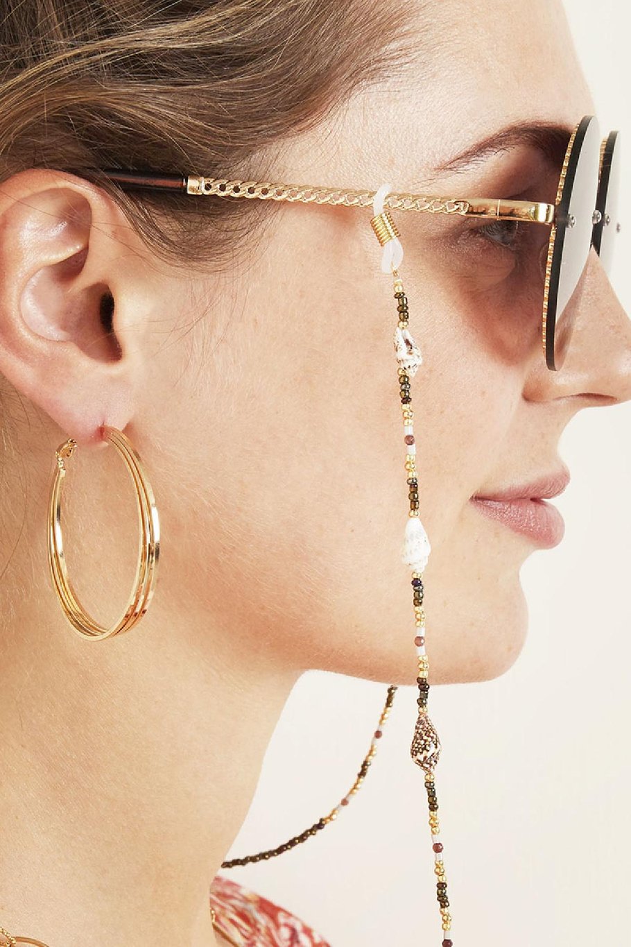 Gafas De Sol Cord Shell Mix Negro Perlas Imagen2